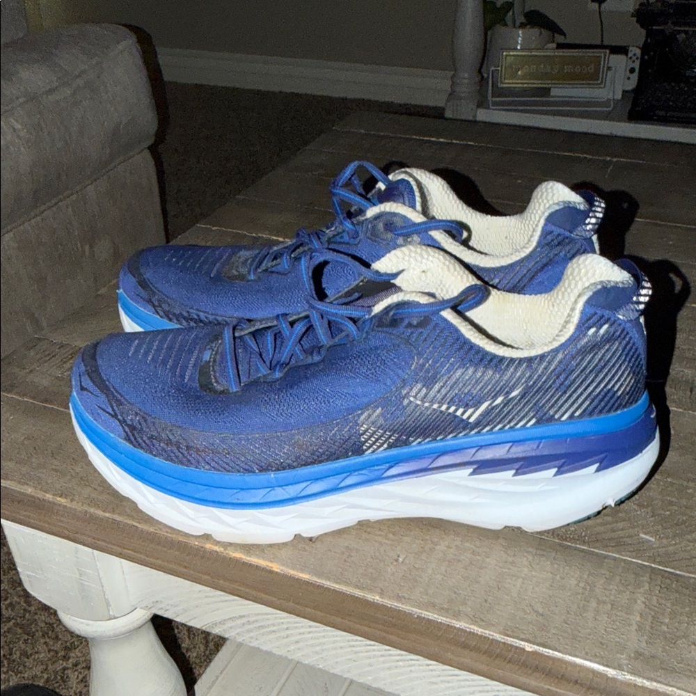 Blue Hoka one one  Athletic Running Shoes